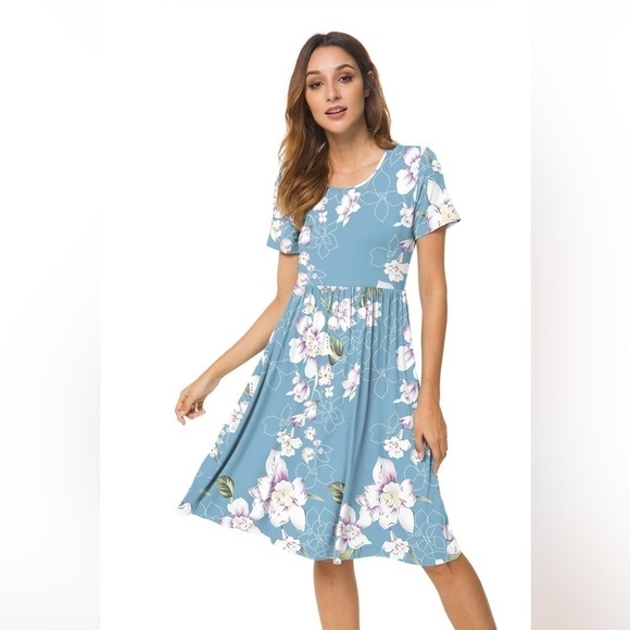 DB MOON, SHORT SLEEVE, LIGHT & CASUAL DRESS. SIZE M 8/10 - Picture 1 of 7